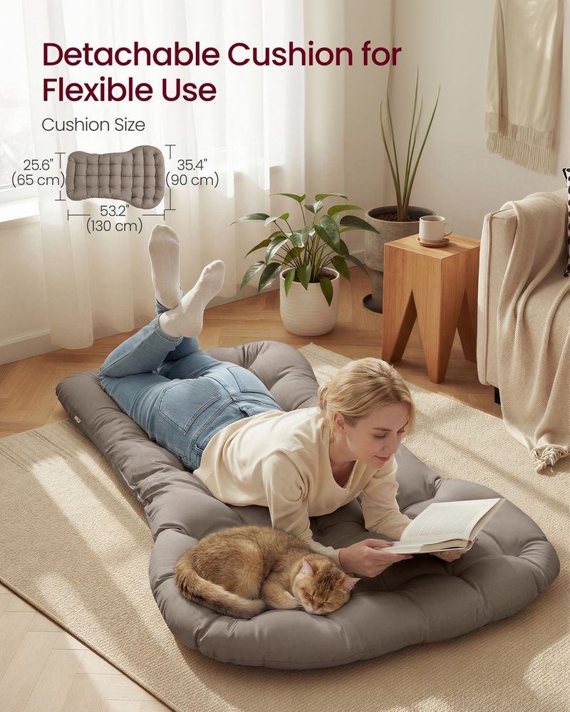 Papasan Rocking Chair – Adjustable Footrest – Cushioned Lounge Chair