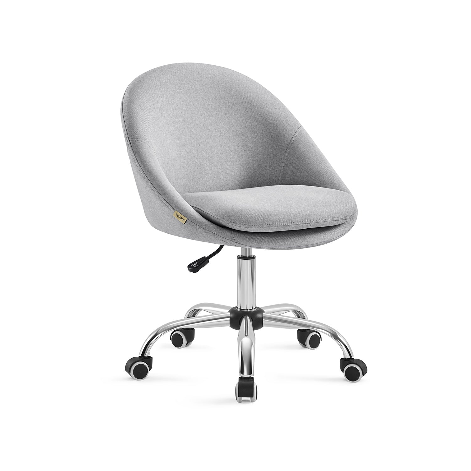 Ergonomic Swivel Vanity Chair - With Back And Wheels