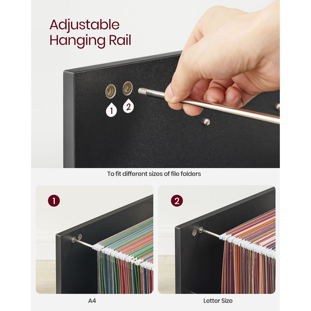 File Cabinet - 2 Drawer - Small Rolling - Lockable Rustic