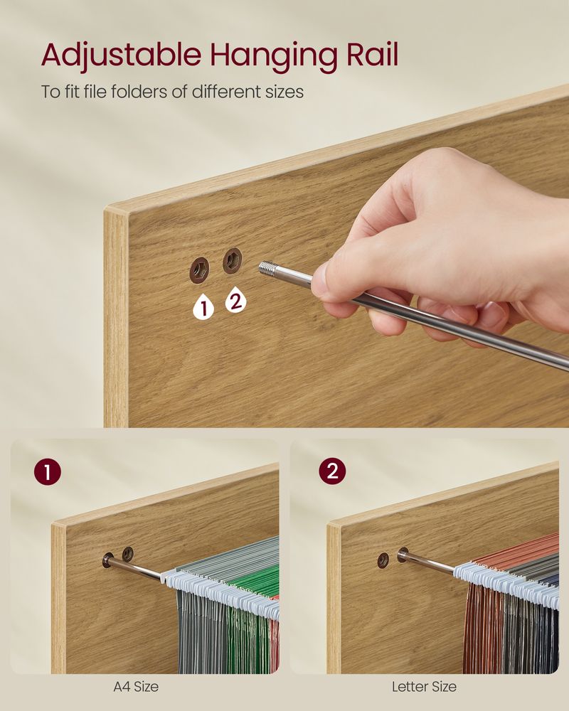 File Cabinet - 2 Drawer - Small Rolling - Lockable Rustic