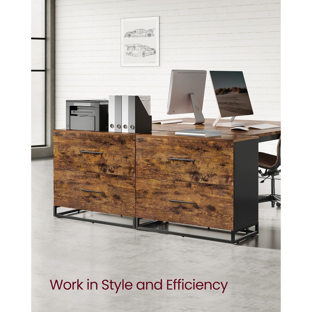 File Cabinet - 2 Drawer Lateral - Fits A4 Letter Legal