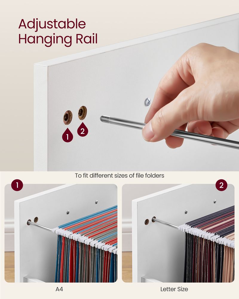 Mobile Filing Cabinet on Wheels – Lockable Drawers – Under Desk Storage