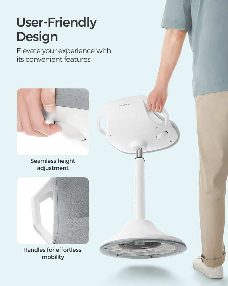 Standing Desk Chair - Adjustable Height - Ergonomic Sit Stand Stool