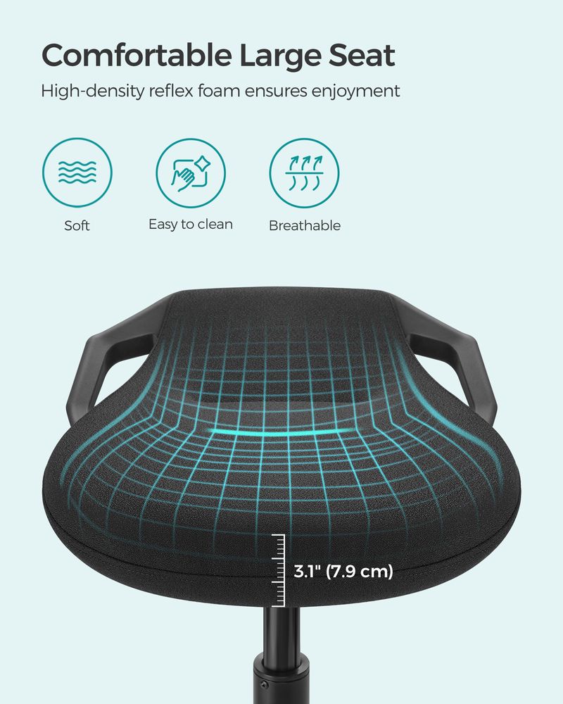Standing Desk Chair - Adjustable Height - Ergonomic Sit Stand Stool