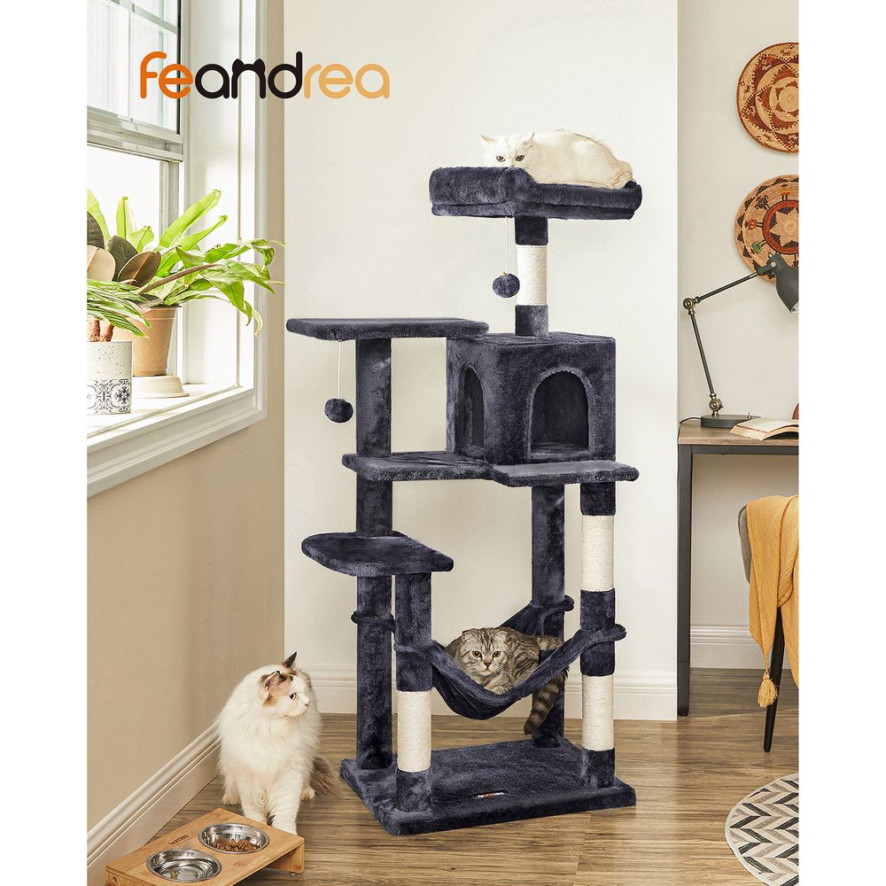Cat Tower - Indoor Cat Tree - Scratching Posts Perches Hammock
