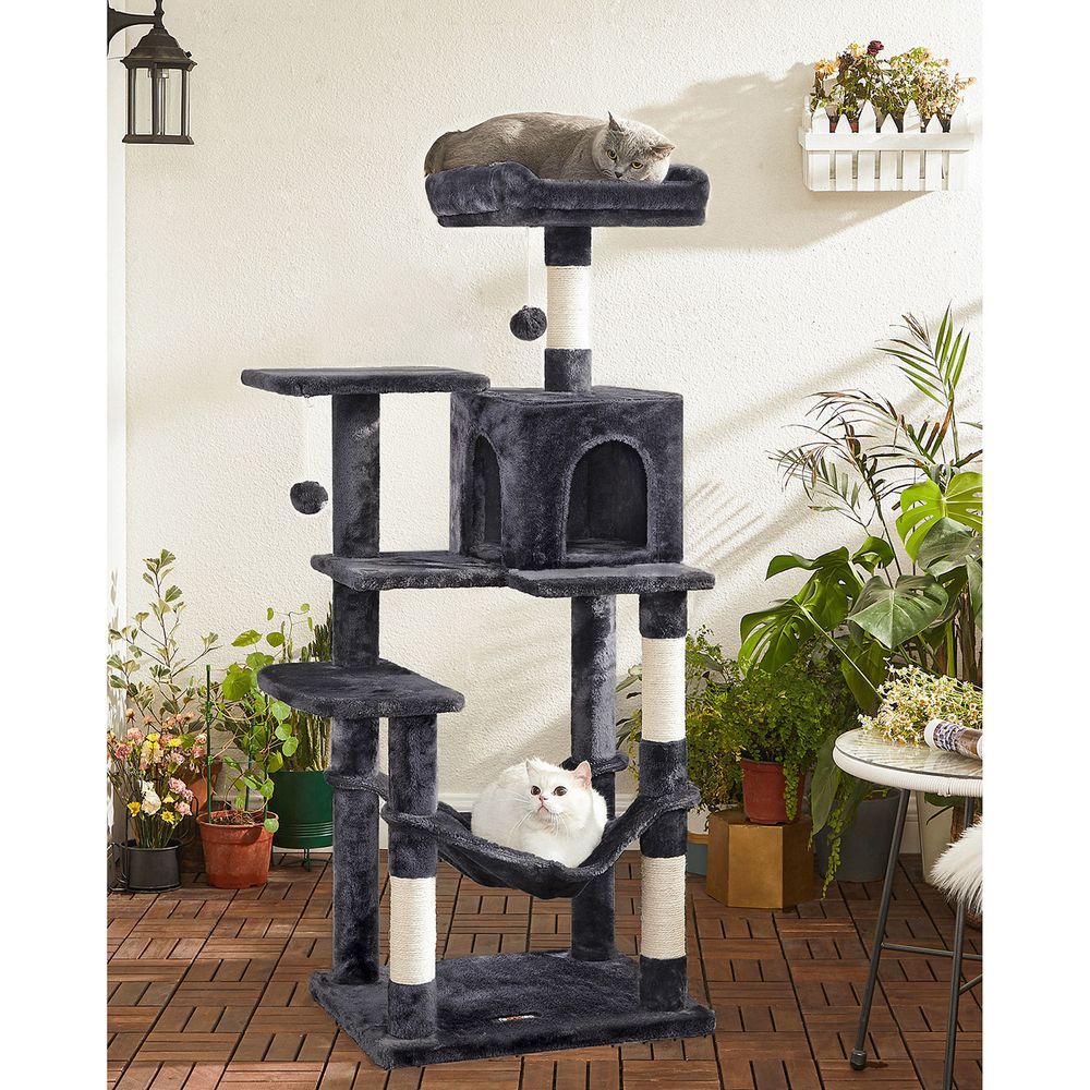 Cat Tower - Indoor Cat Tree - Scratching Posts Perches Hammock