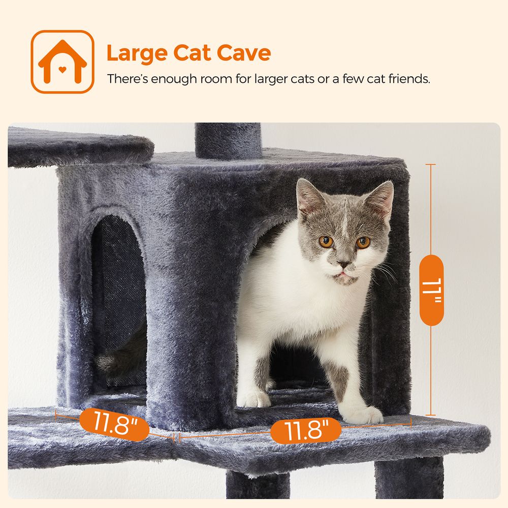 Cat Tower - Indoor Cat Tree - Scratching Posts Perches Hammock