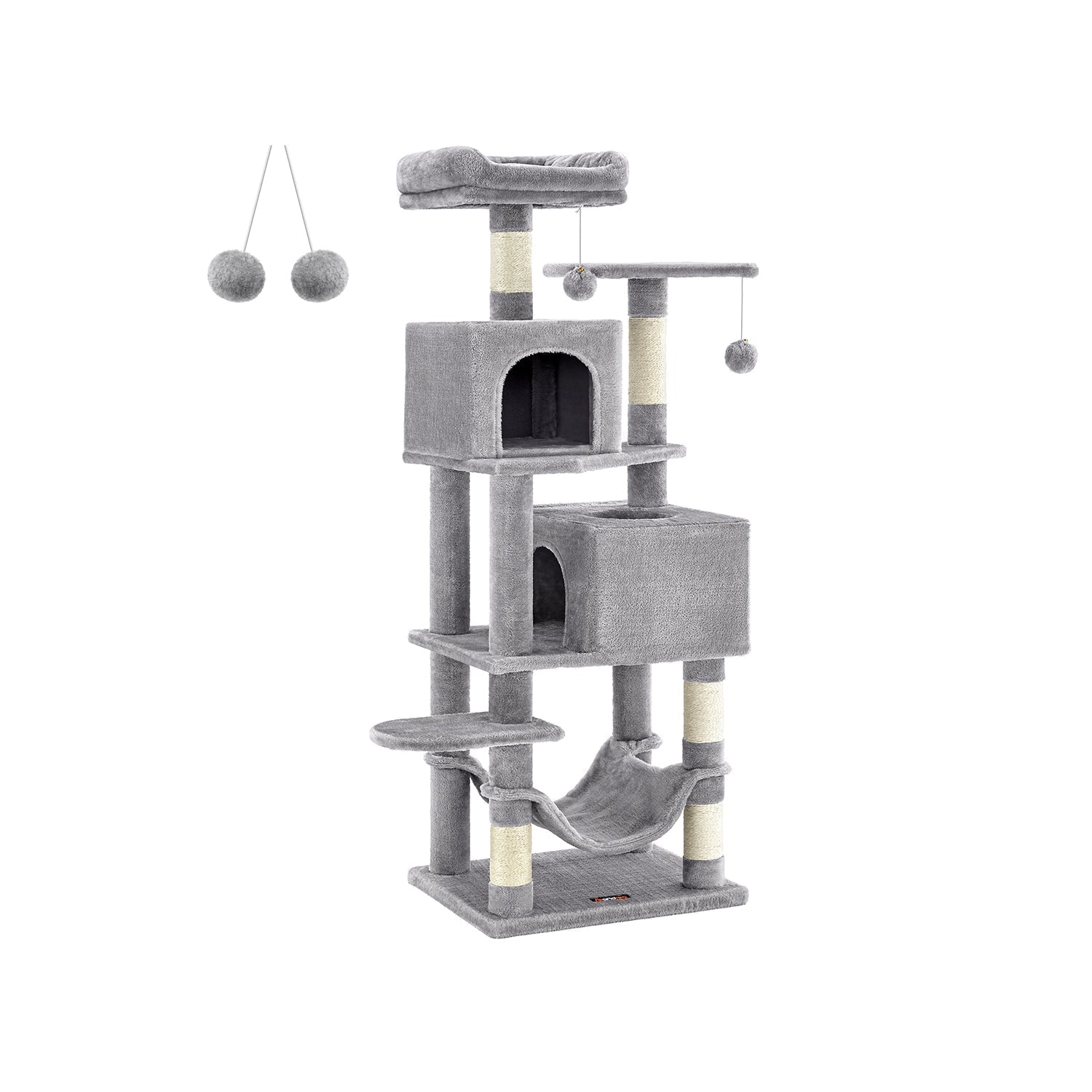 61 Inch Cat Tree With Scratching Posts Multi Level Cat Tower With Caves