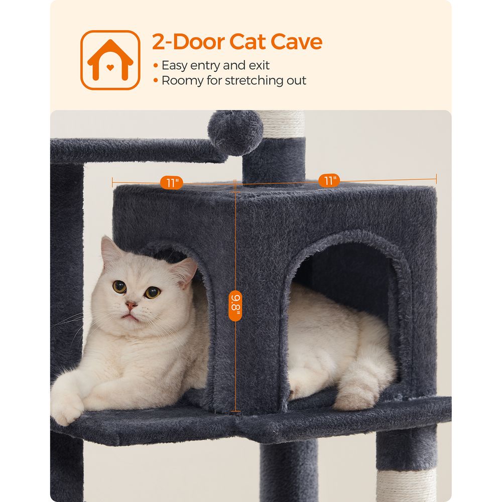 Cat Tower - Indoor Cat Tree - Scratching Posts Perches Hammock