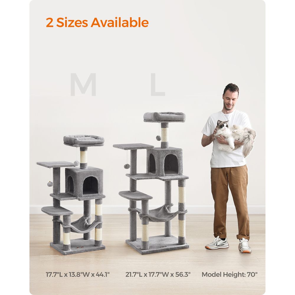 Cat Tower - Indoor Cat Tree - Scratching Posts Perches Hammock