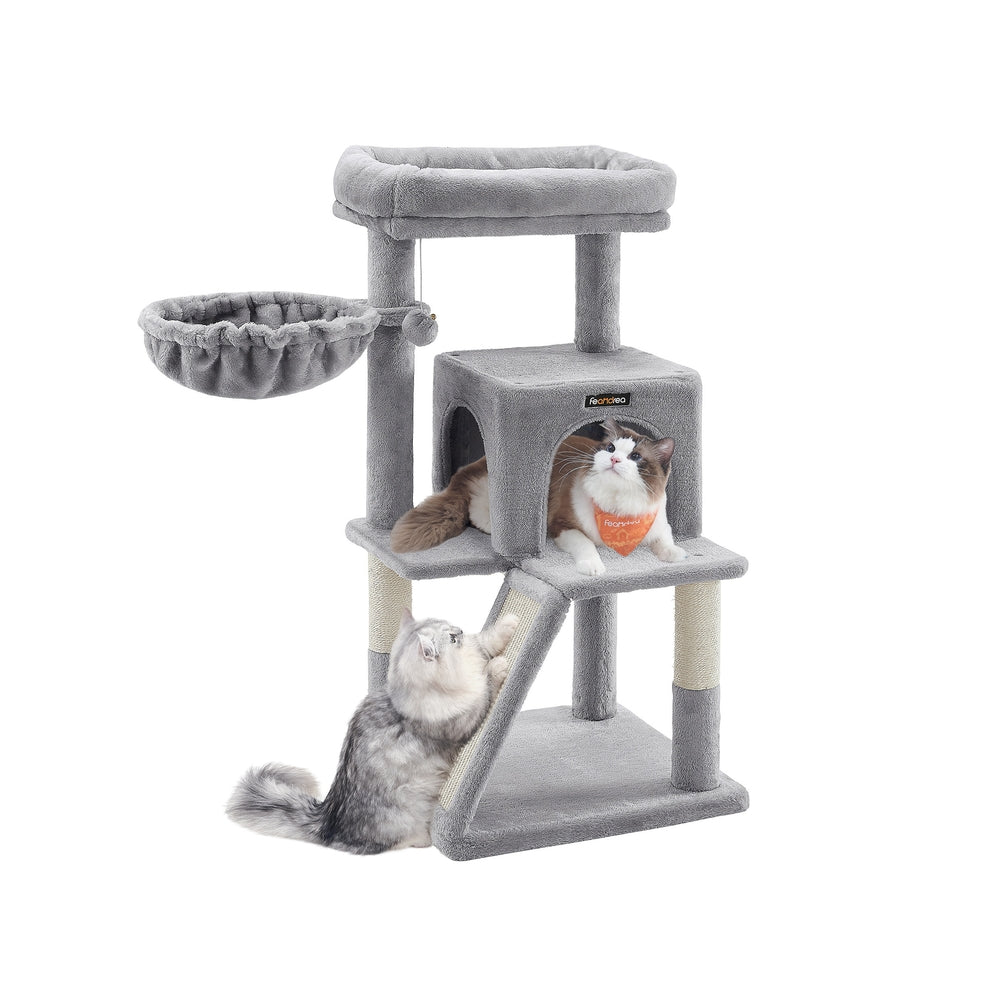 Small Cat Tower With Large Perch Scratching Ramp Cat Condo