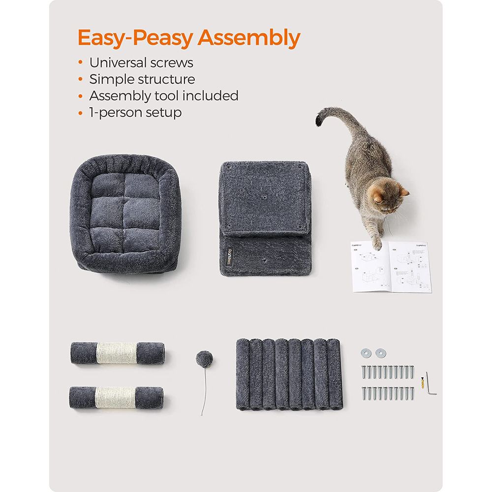 Cat Tower - 26.4 Inch - With 2 Cat Caves