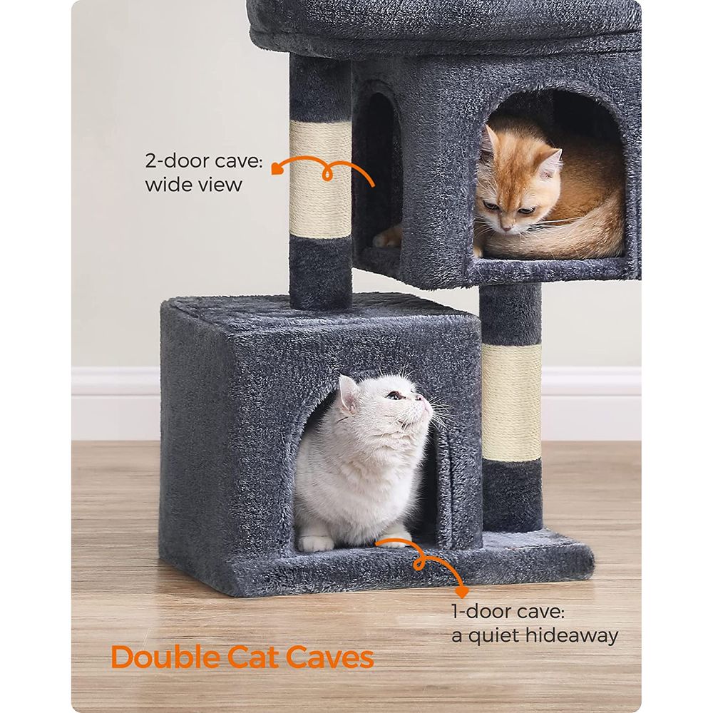 Cat Tower - 26.4 Inch - With 2 Cat Caves