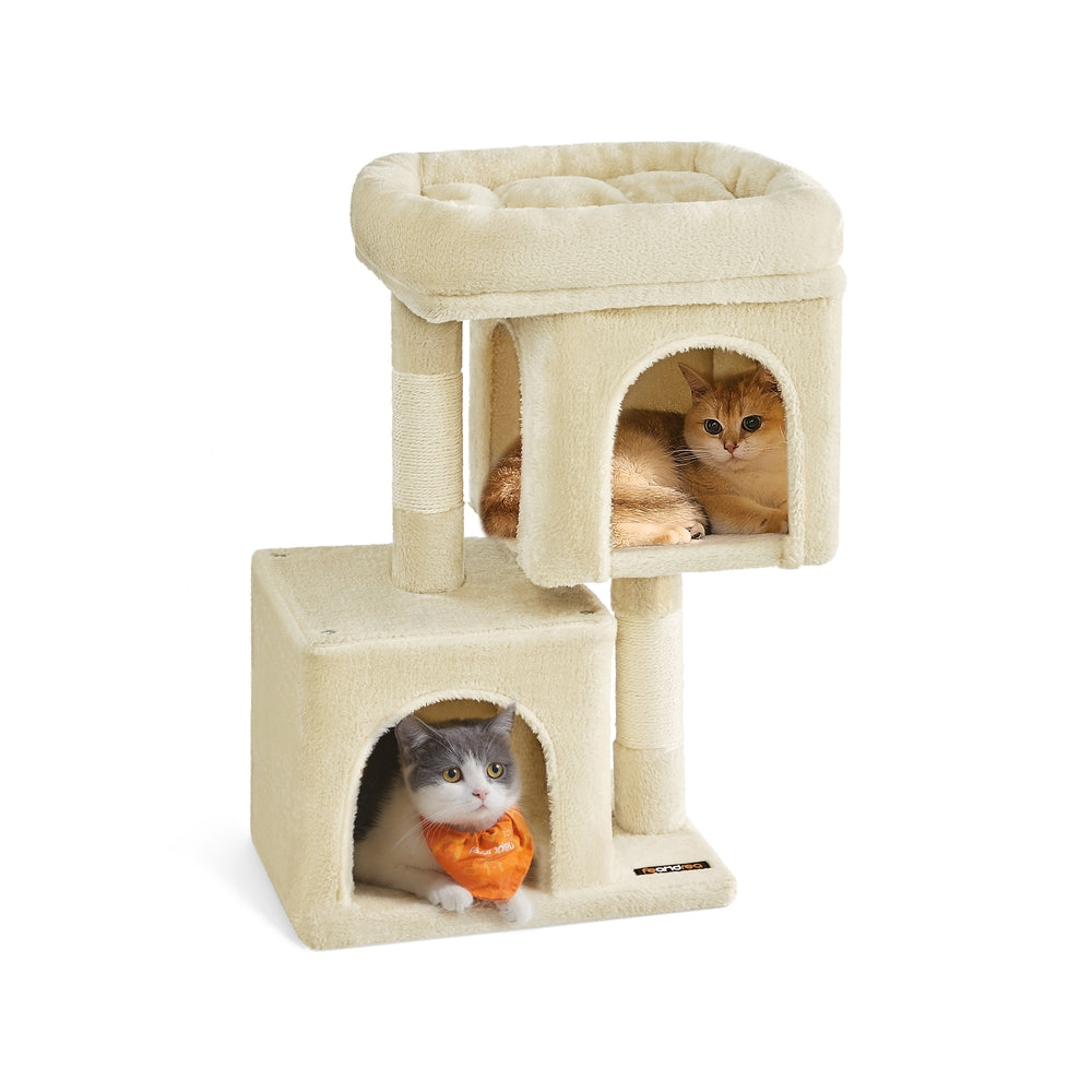 Cat Tower - 26.4 Inch - With 2 Cat Caves