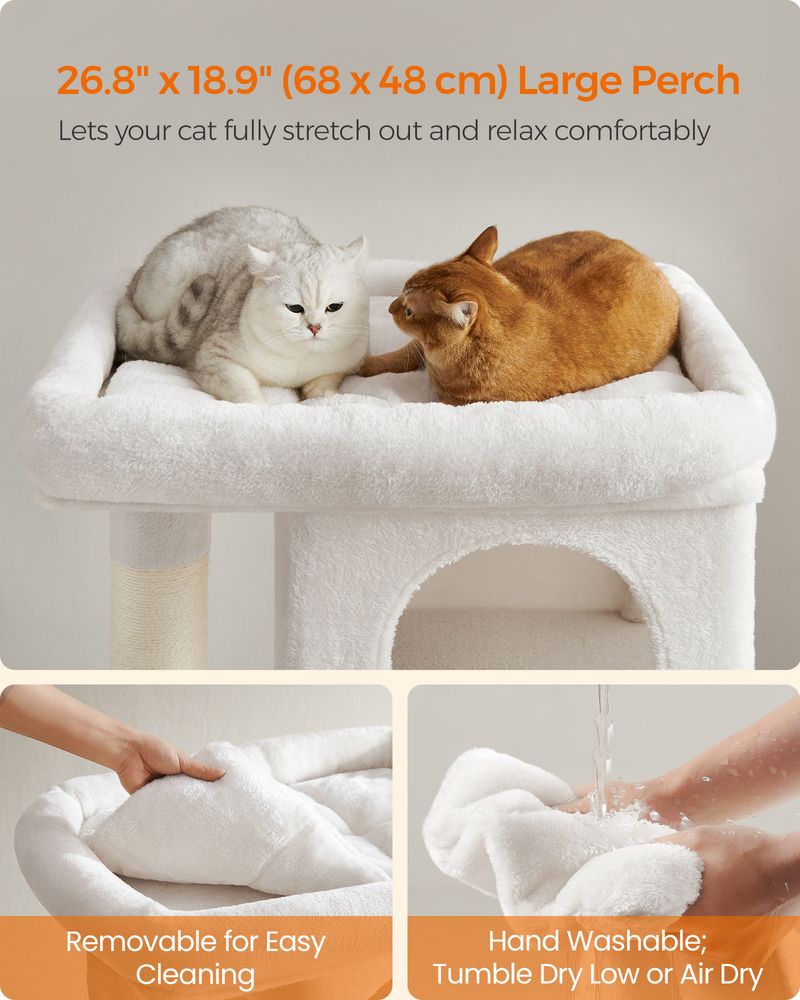 Cat Tower - 26.4 Inch - With 2 Cat Caves