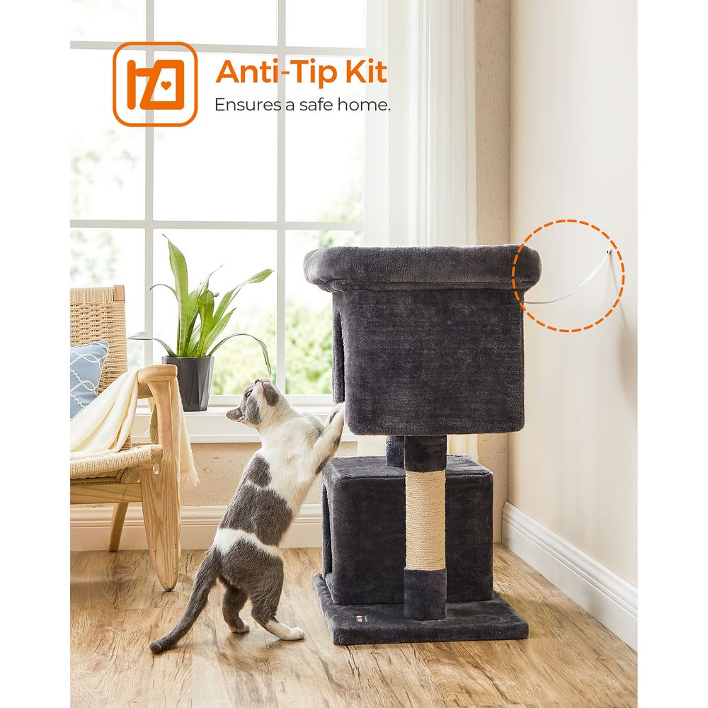 Cat Tower - 26.4 Inch - With 2 Cat Caves