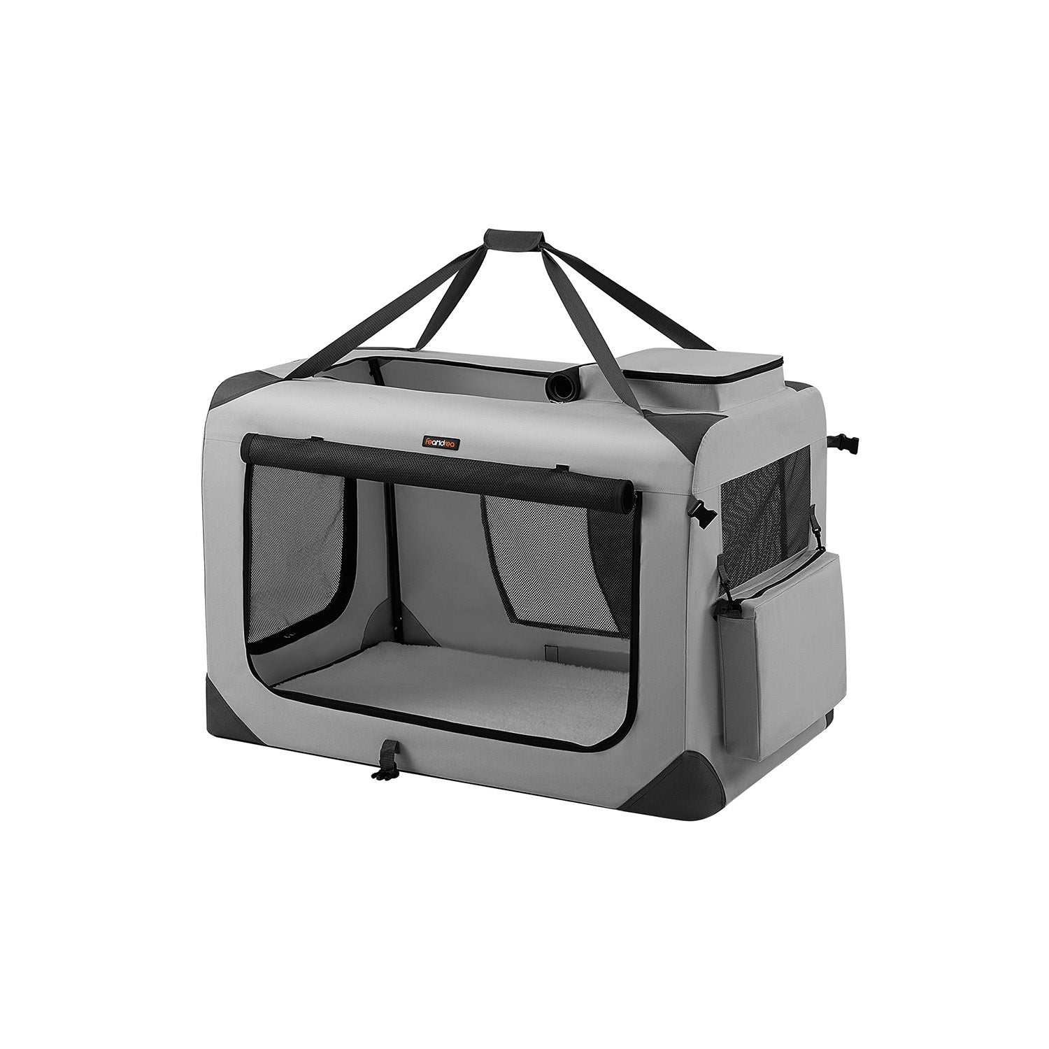 Dog Carrier Soft Sided Foldable Pet Travel Crate With Mesh Windows