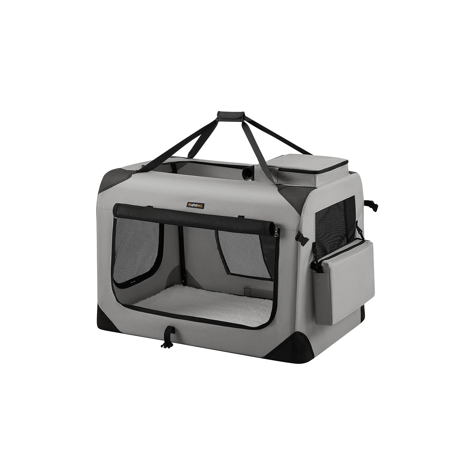 Dog Carrier Soft Sided Foldable Pet Travel Crate With Mesh Windows