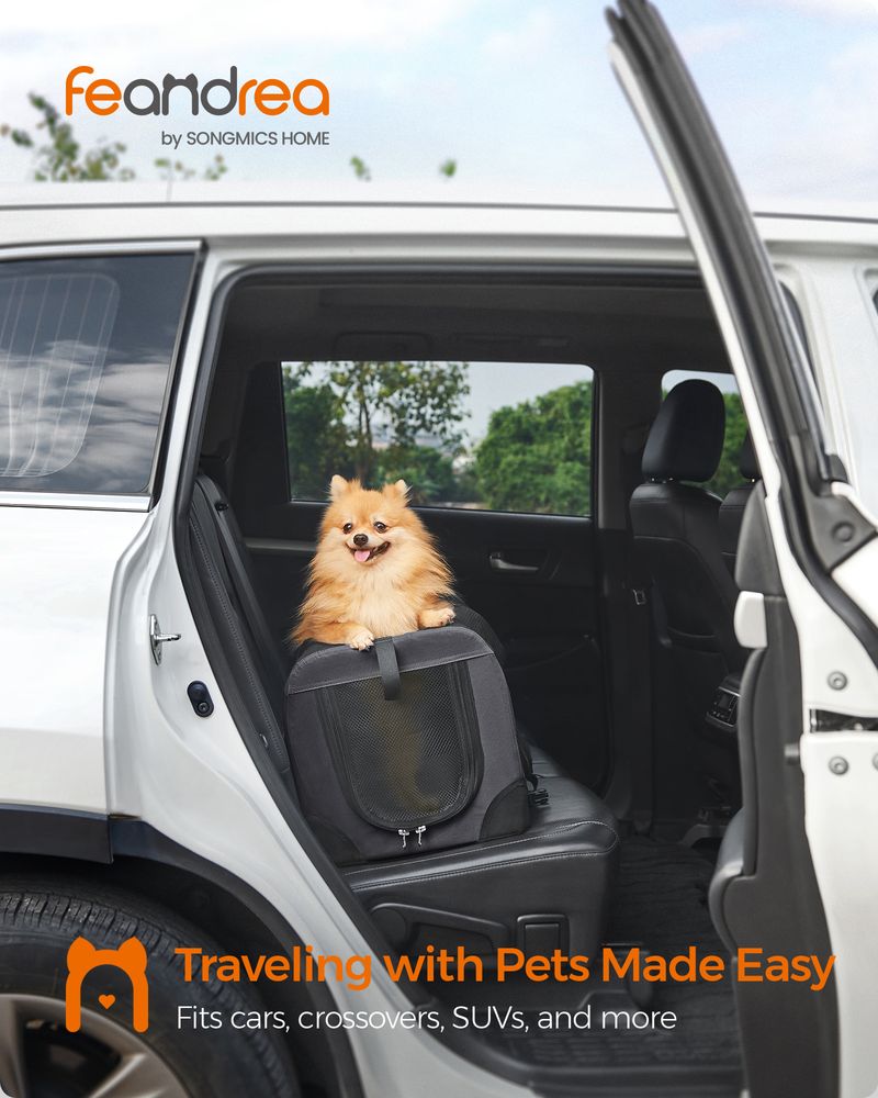 Dog Carrier Soft Sided Foldable Pet Travel Crate With Mesh Windows
