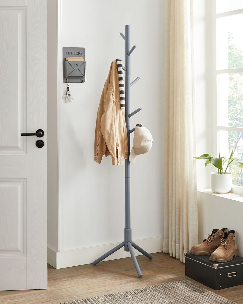 Solid Wood Coat Rack - Freestanding - 8 Hook Design