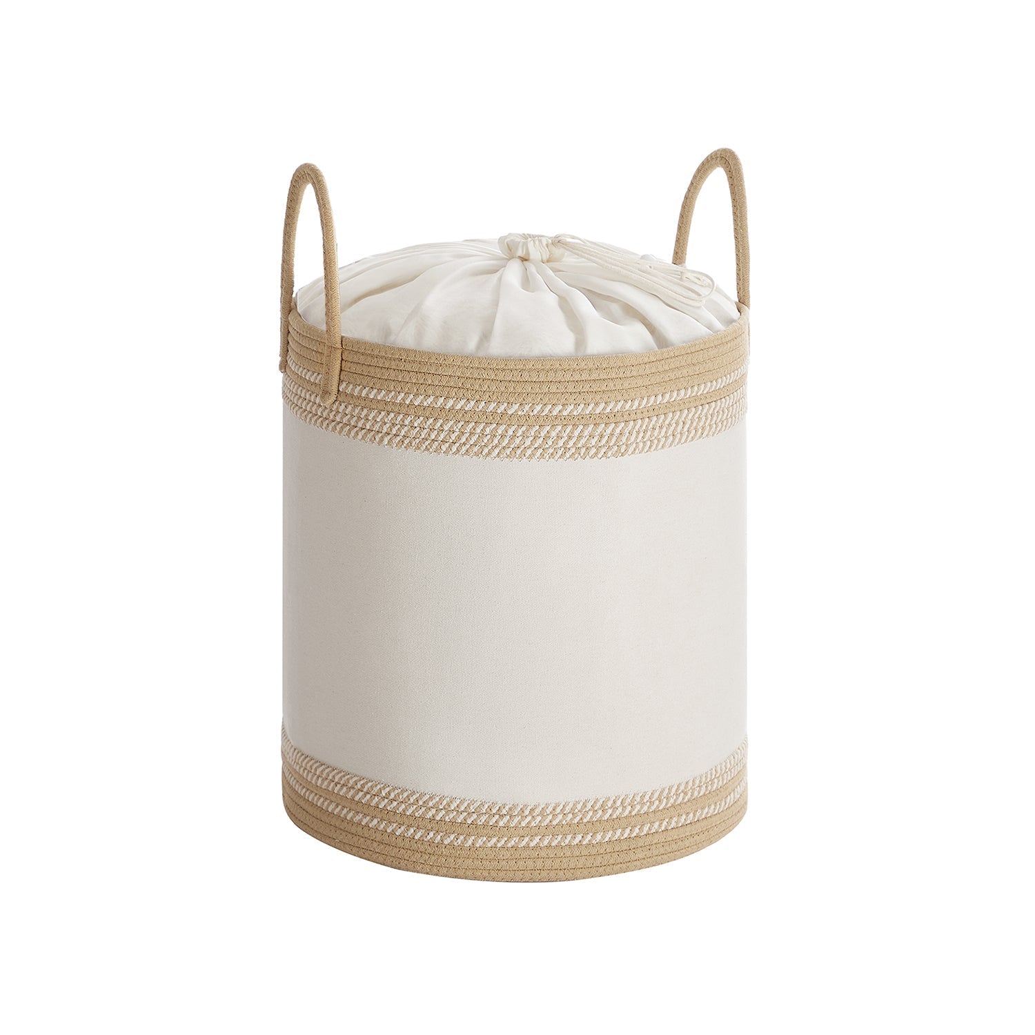 18.9 Gallon Laundry Hamper With Drawstring Handles Portable Basket