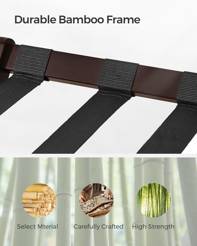 Luggage Rack - Folding With Storage Shelf - Guest Room Stand