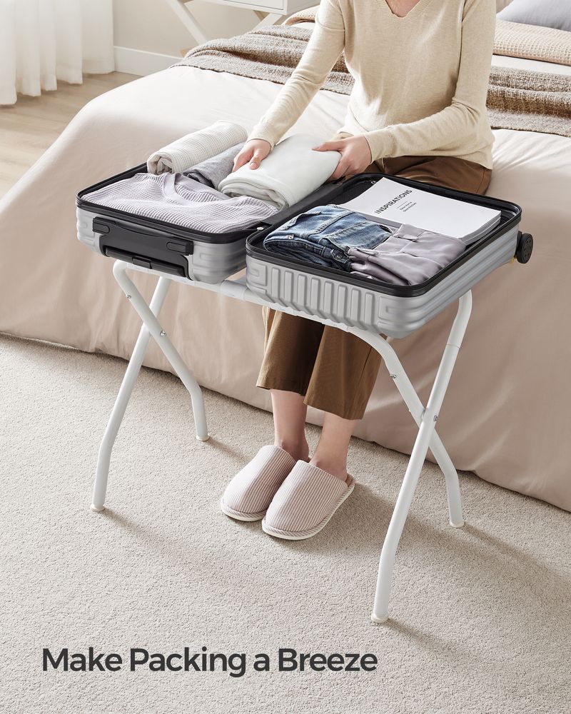 Luggage Racks - Steel Frame Folding - Set Of 2 Guest Room