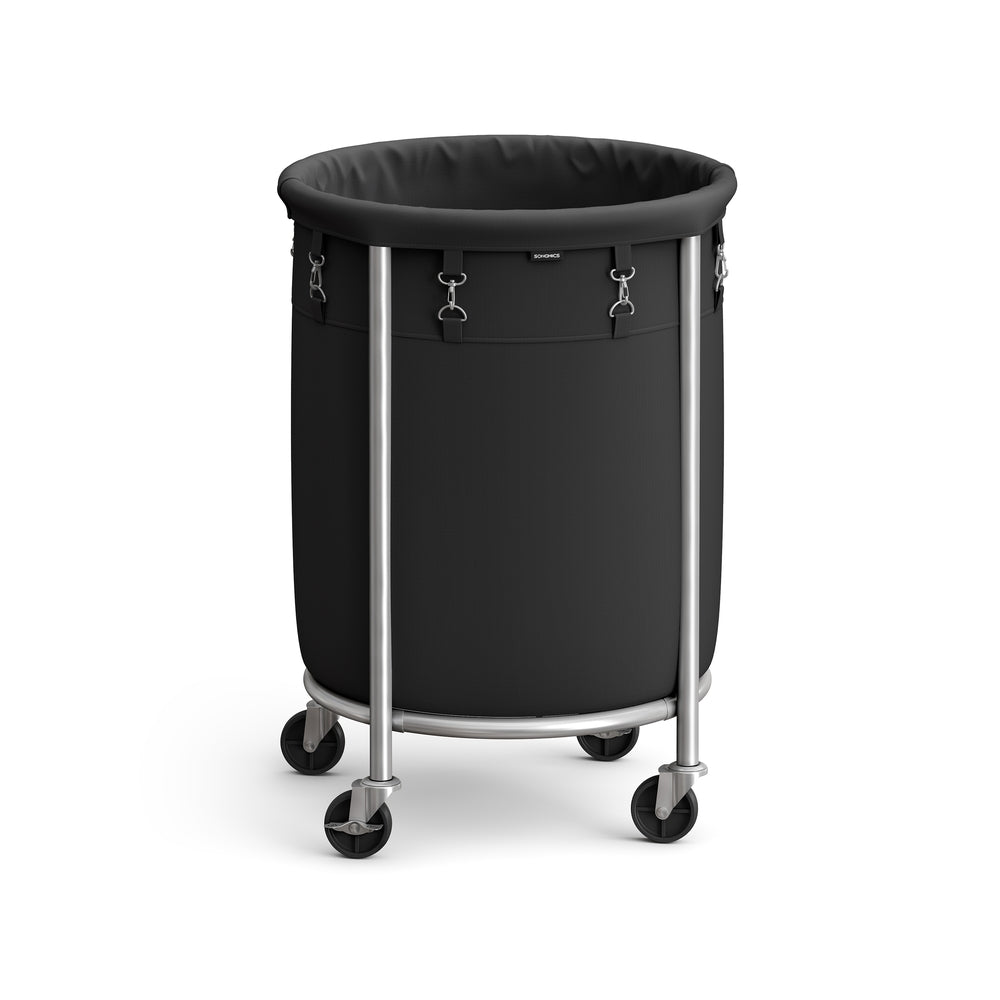 29 Gallon Laundry Basket With Wheels Removable Bag Rolling Hamper