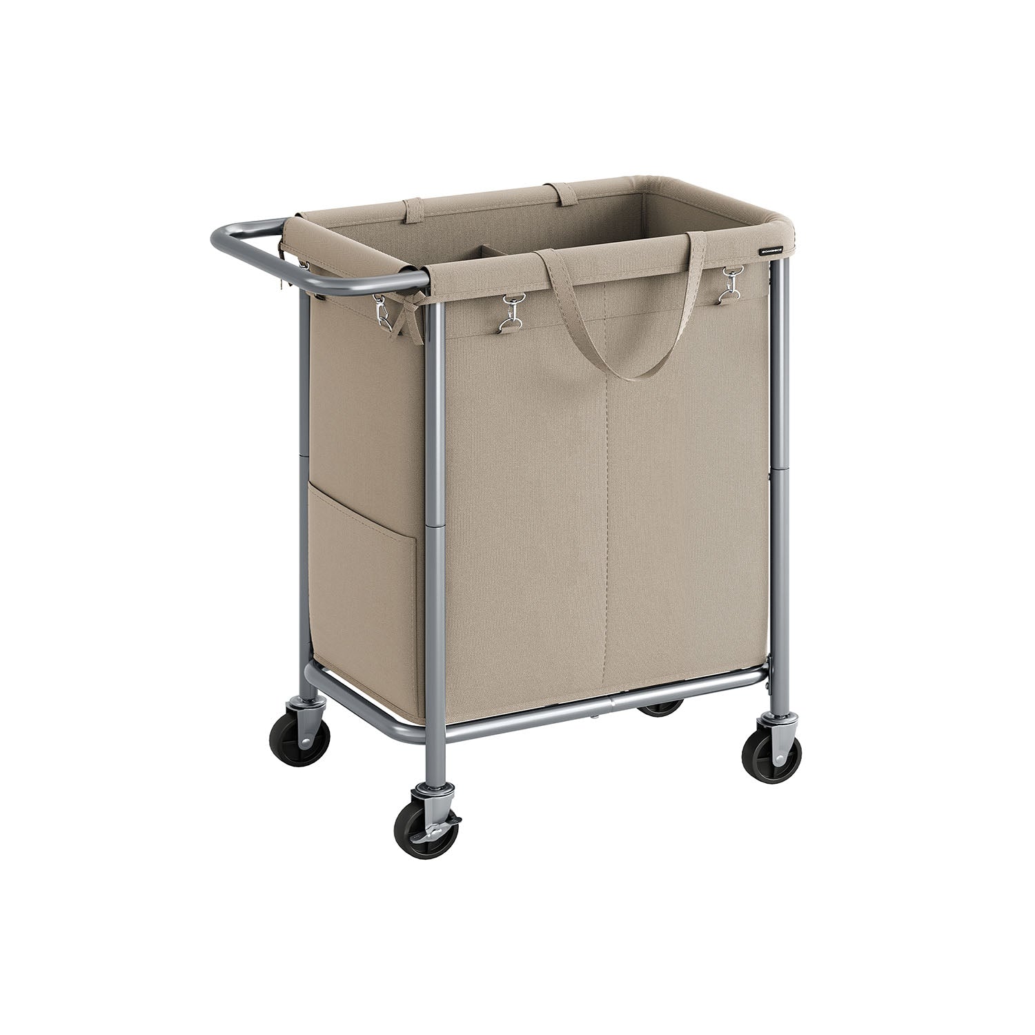 Laundry Basket With Wheels - Removable Liner - Steel Frame