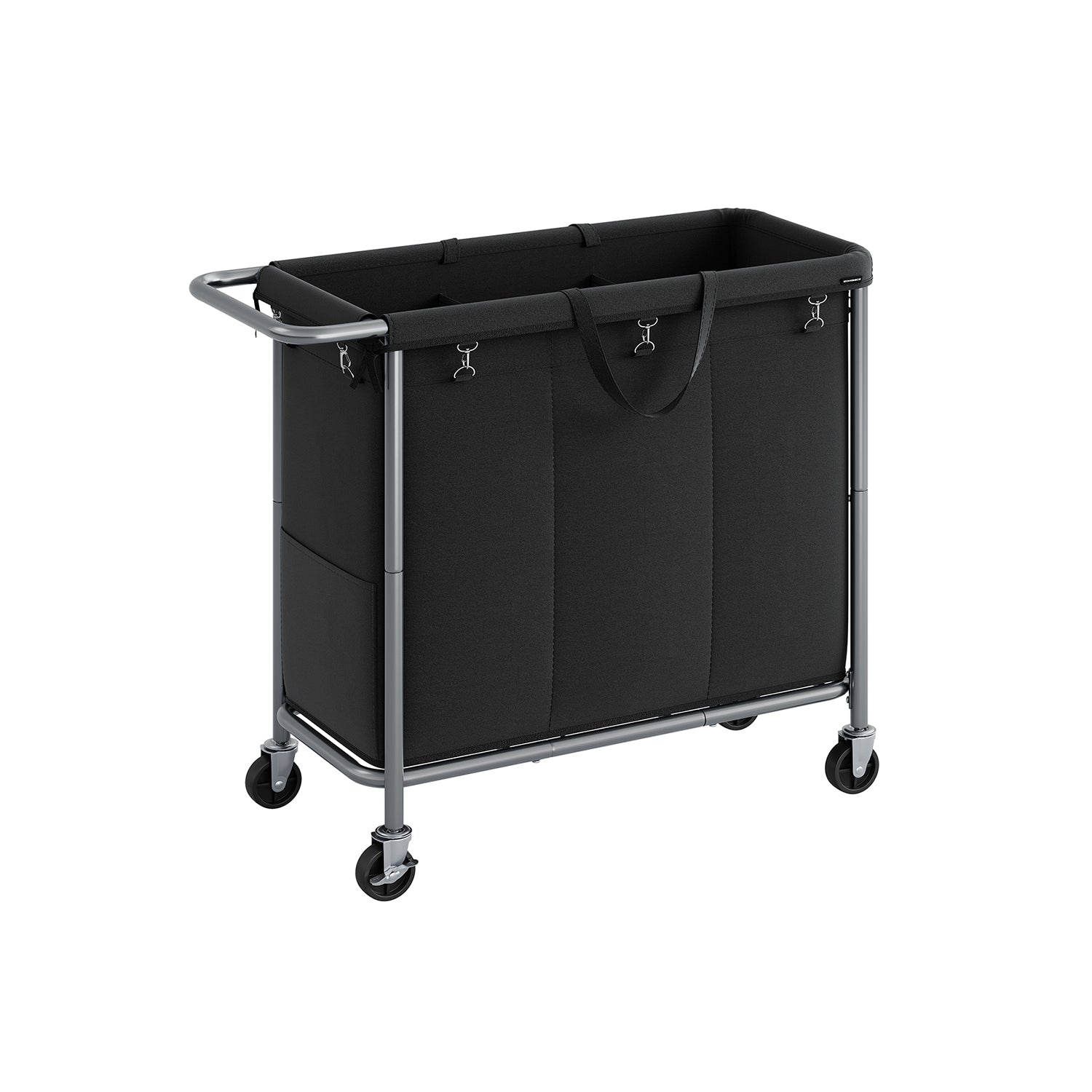 Laundry Basket With Wheels - Removable Liner - Steel Frame