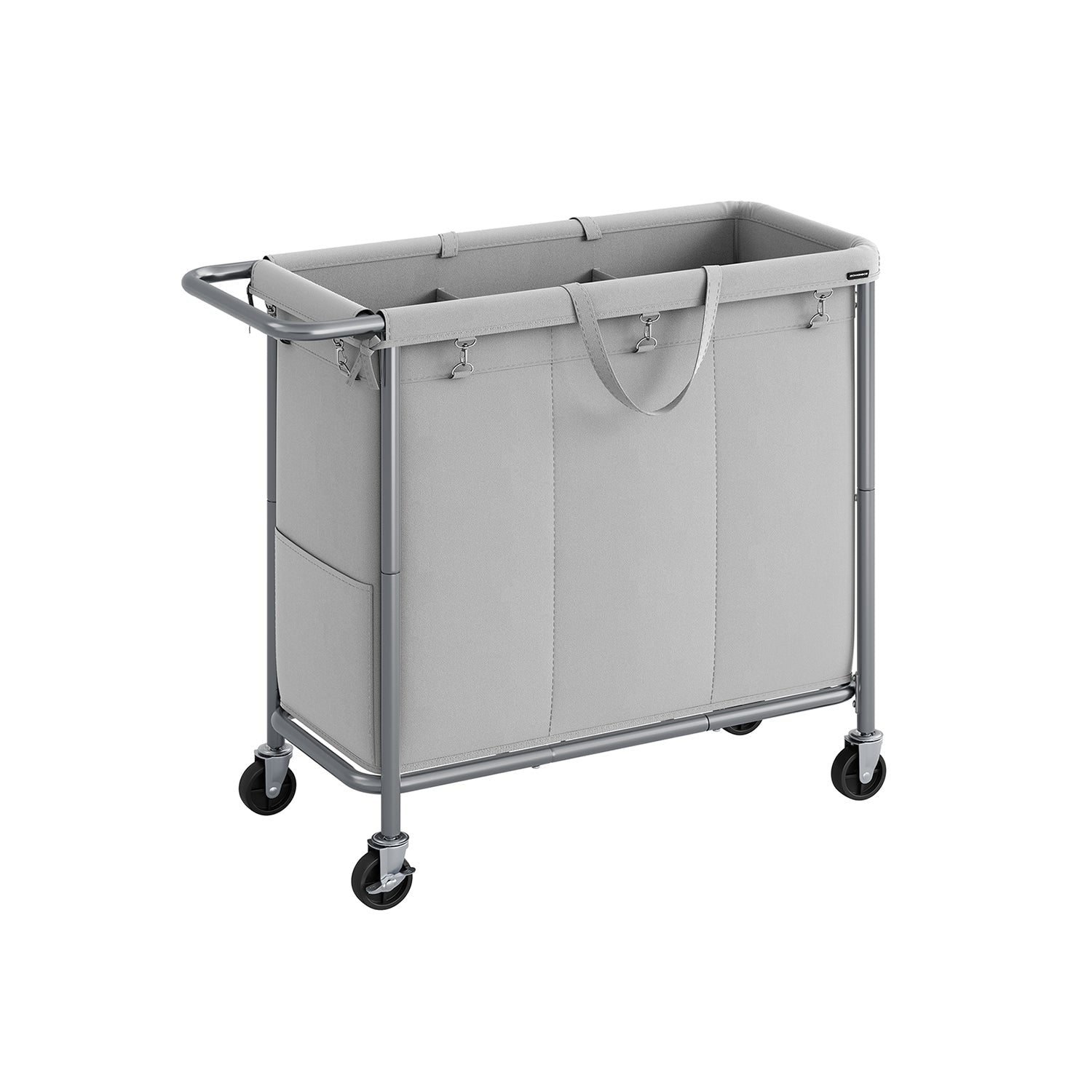 Laundry Basket With Wheels - Removable Liner - Steel Frame