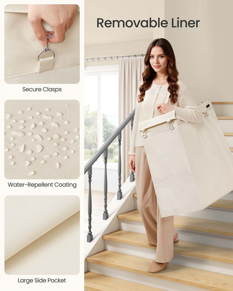 Laundry Basket With Wheels - Removable Liner - Steel Frame