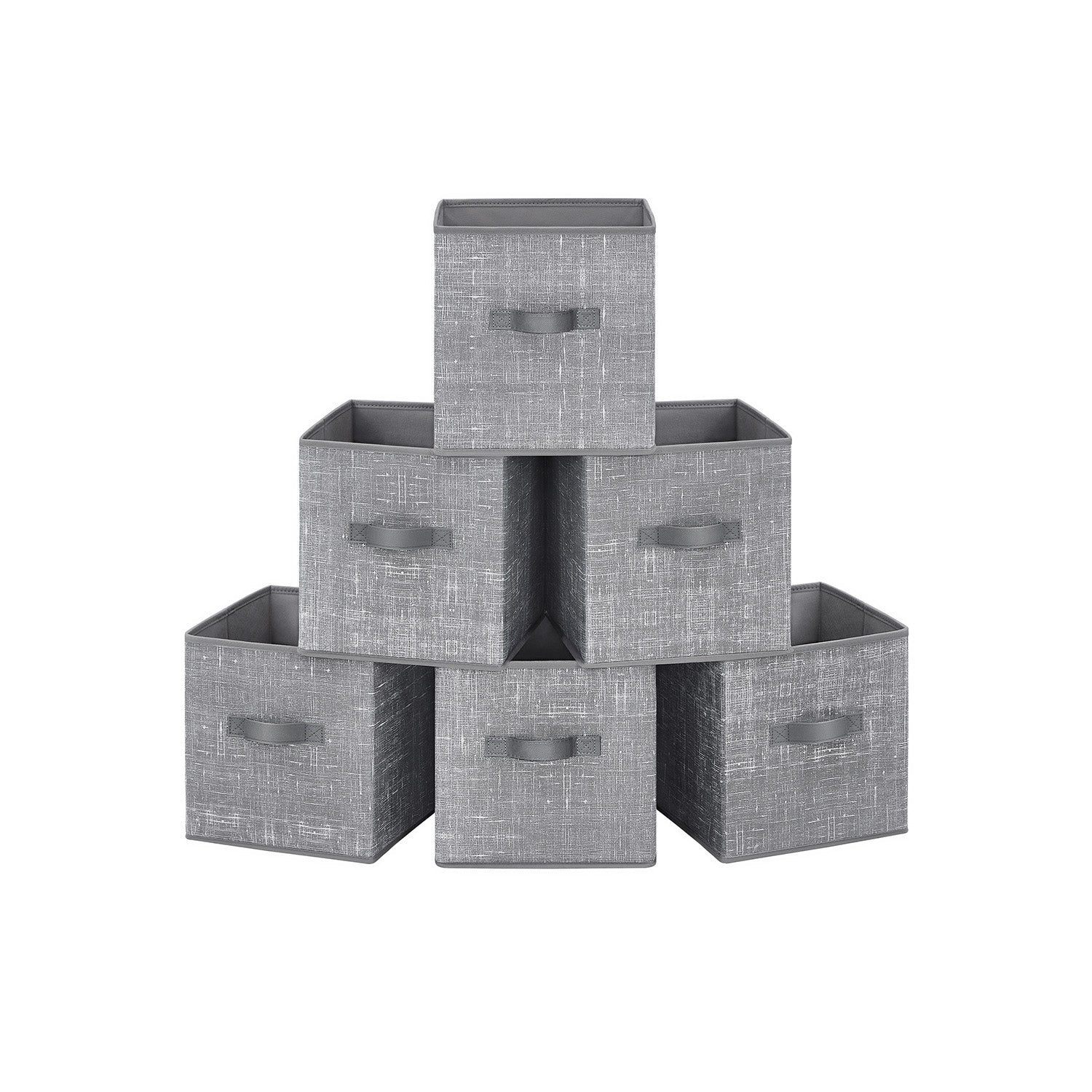 Storage Cubes - Non Woven Fabric - Double Handles - Set Of 6