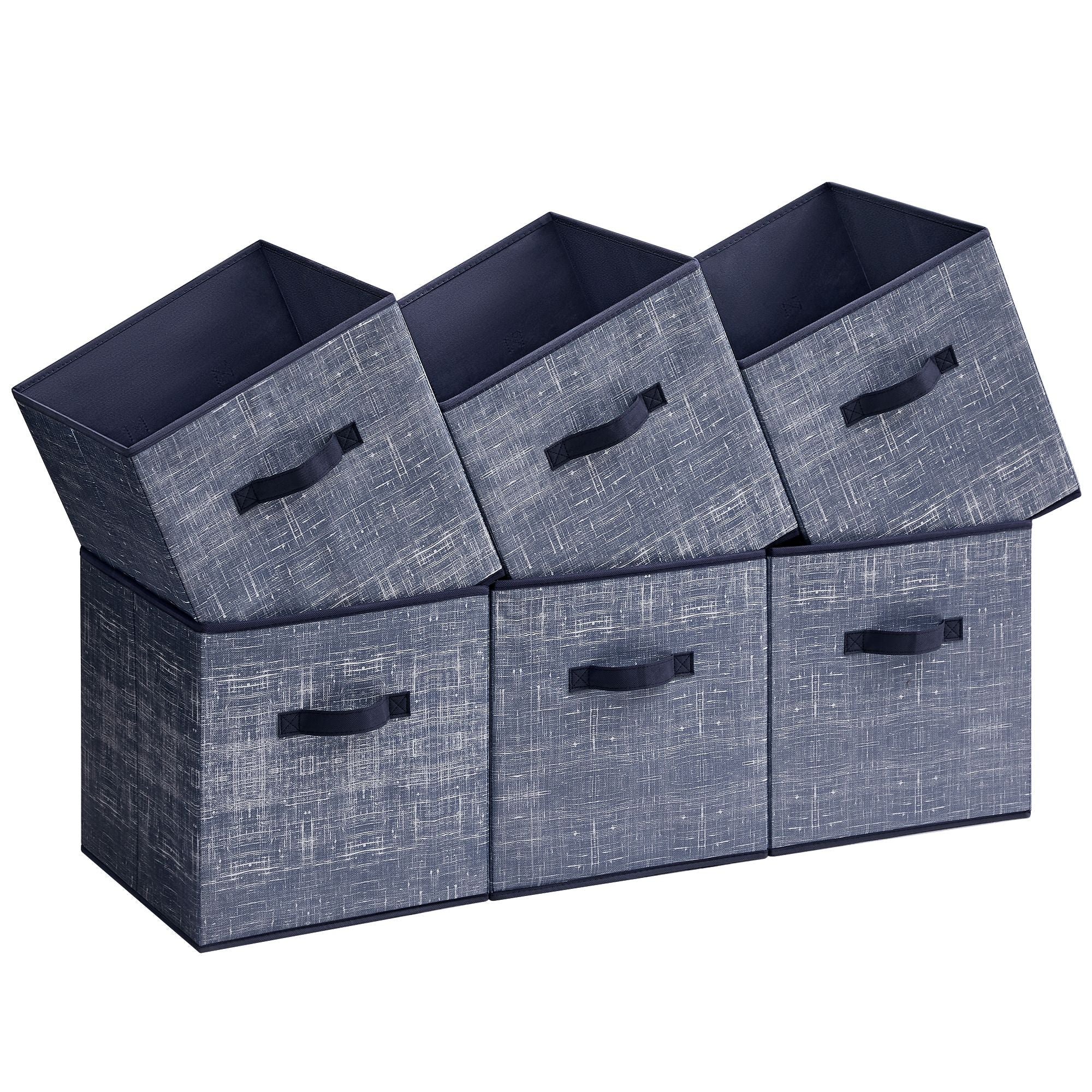 Storage Cubes - Non Woven Fabric - Double Handles - Set Of 6