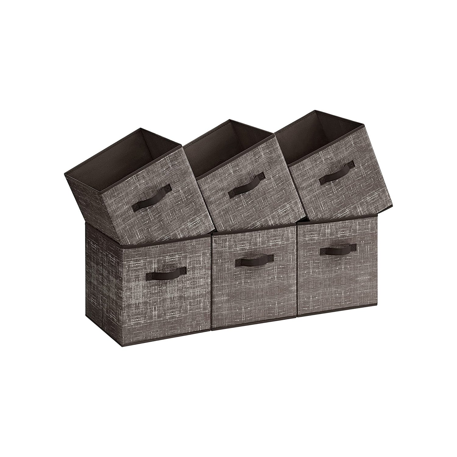 Storage Cubes - Non Woven Fabric - Double Handles - Set Of 6