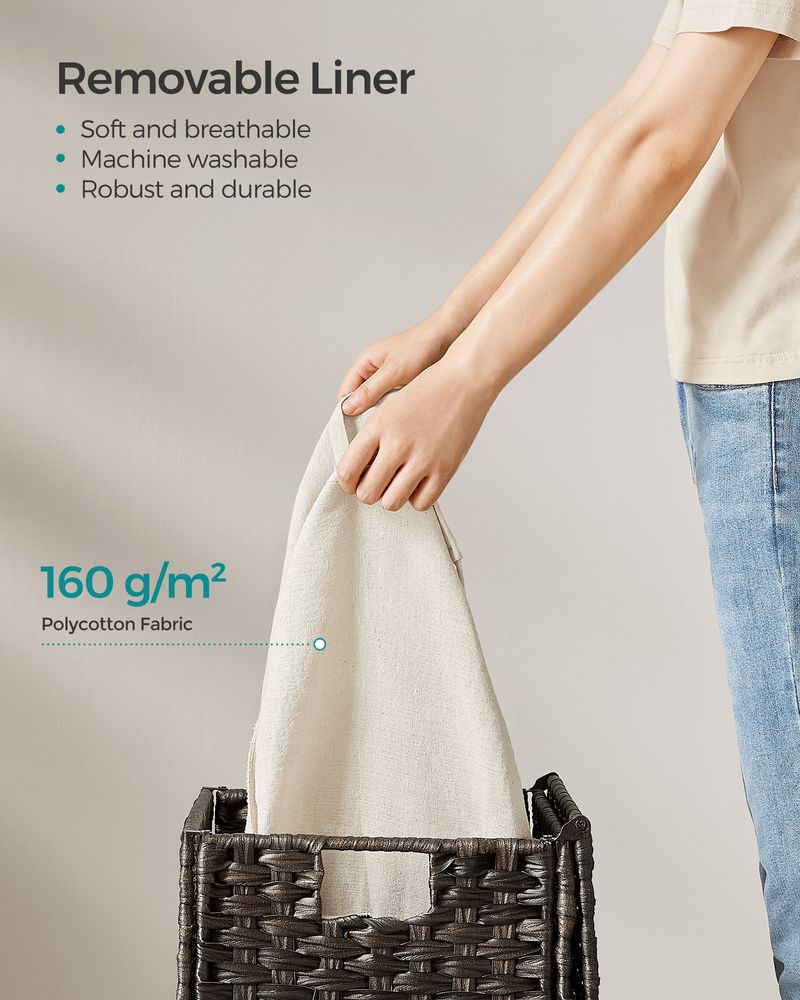 Storage Basket With Lid - 42.3 Gallon 160L - Large Capacity