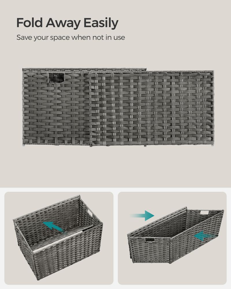 Storage Basket With Lid - 42.3 Gallon 160L - Large Capacity