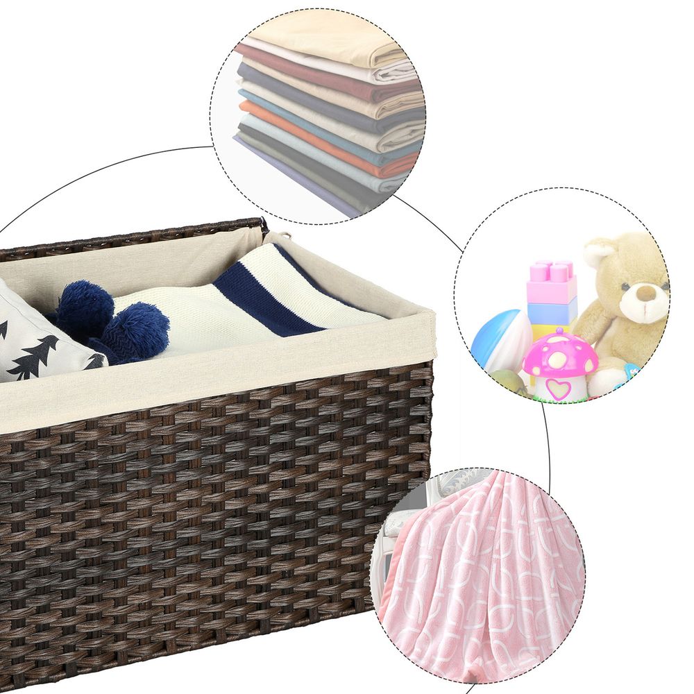 Storage Basket With Lid - 42.3 Gallon 160L - Large Capacity