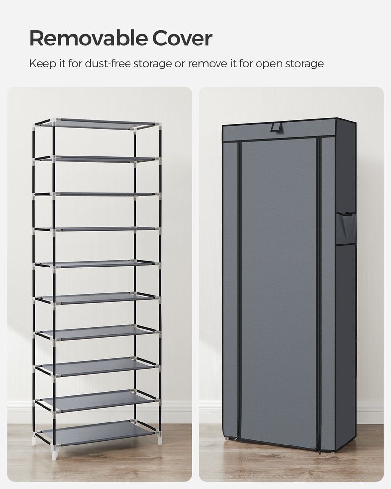 Shoe Rack Organizer - 9 Tier - With Nonwoven Fabric Cover