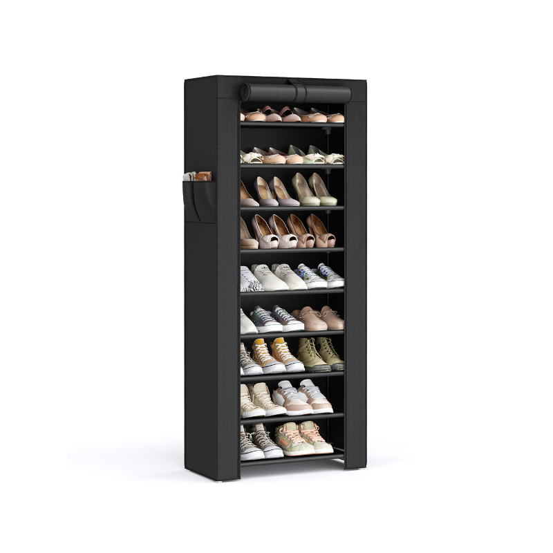 Shoe Rack Organizer - 9 Tier - With Nonwoven Fabric Cover