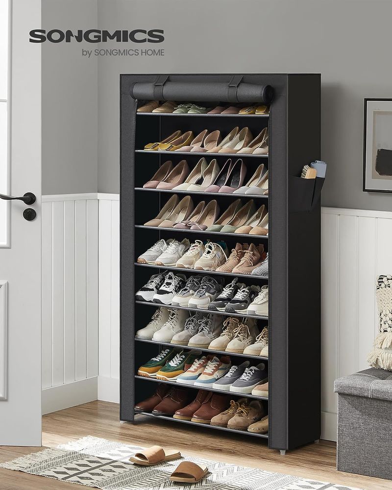 Shoe Rack Organizer - 9 Tier - With Nonwoven Fabric Cover