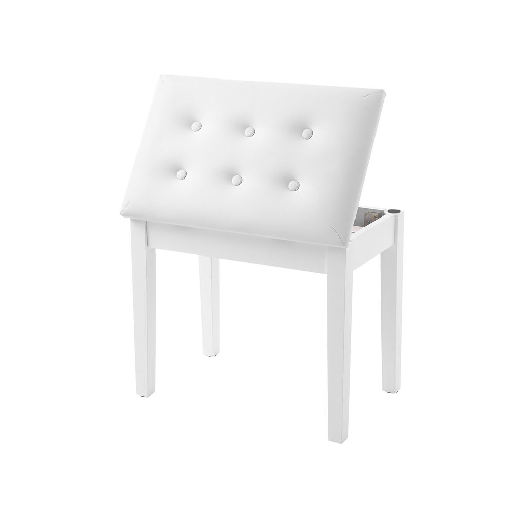 Piano Bench - Padded Cushion - With Storage Compartment