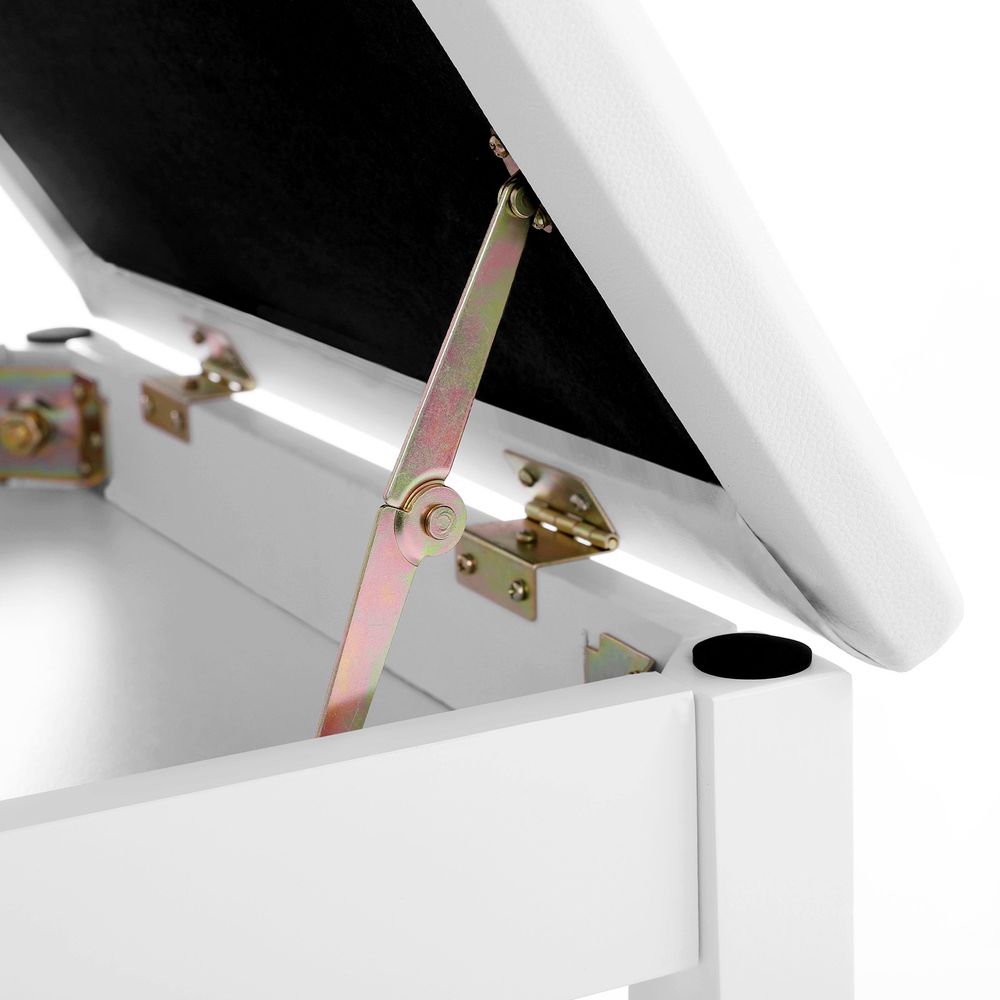 Piano Bench - Padded Cushion - With Storage Compartment
