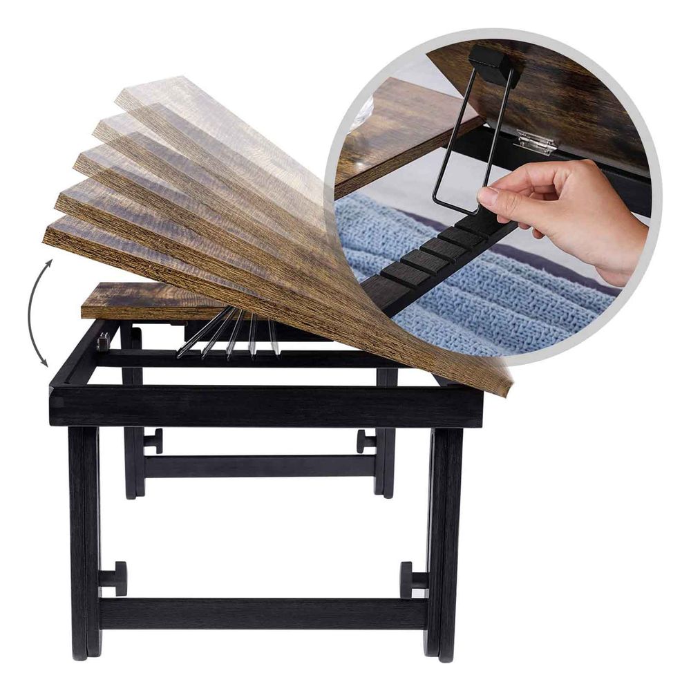 Laptop Desk - Adjustable Tilting Top - For Bed Or Sofa