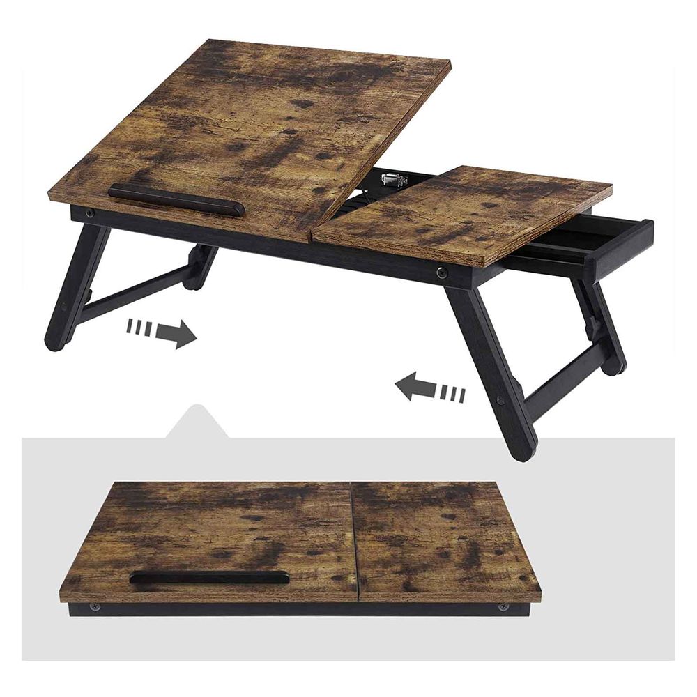 Laptop Desk - Adjustable Tilting Top - For Bed Or Sofa