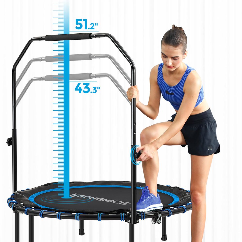 40 Inch Fitness Trampoline With Handle Indoor Rebounder Exercise Equipment