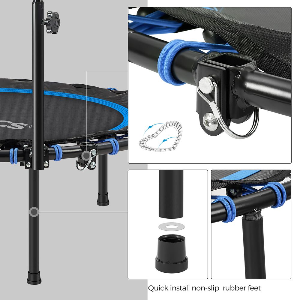 40 Inch Fitness Trampoline With Handle Indoor Rebounder Exercise Equipment