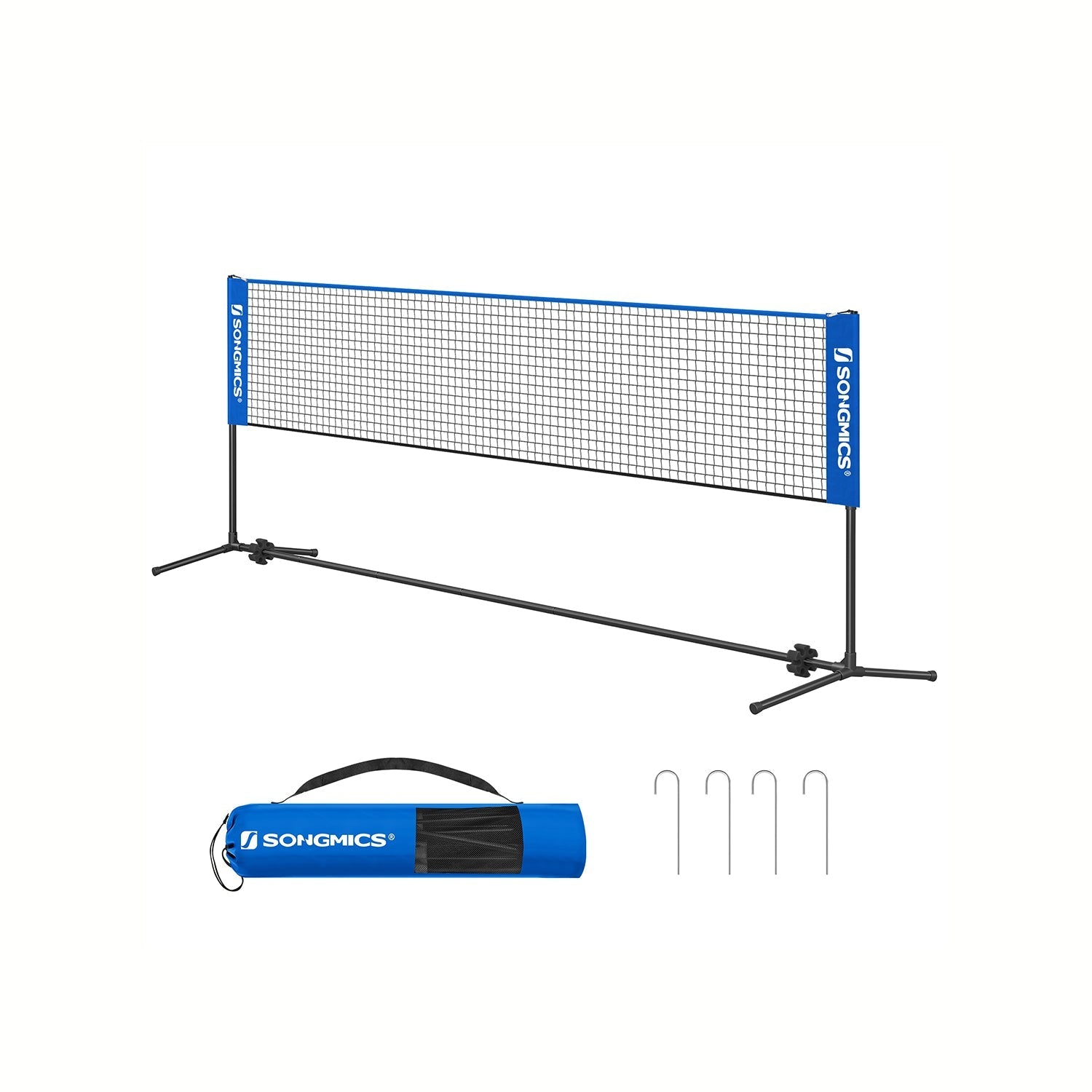 Badminton Net Portable Adjustable Height Net With Carry Bag