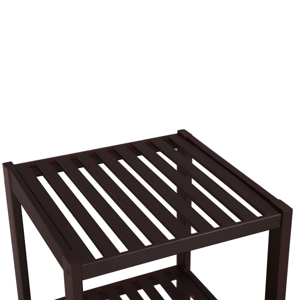 Bathroom Shelf - 4 Tier Bamboo - Slim Storage Rack