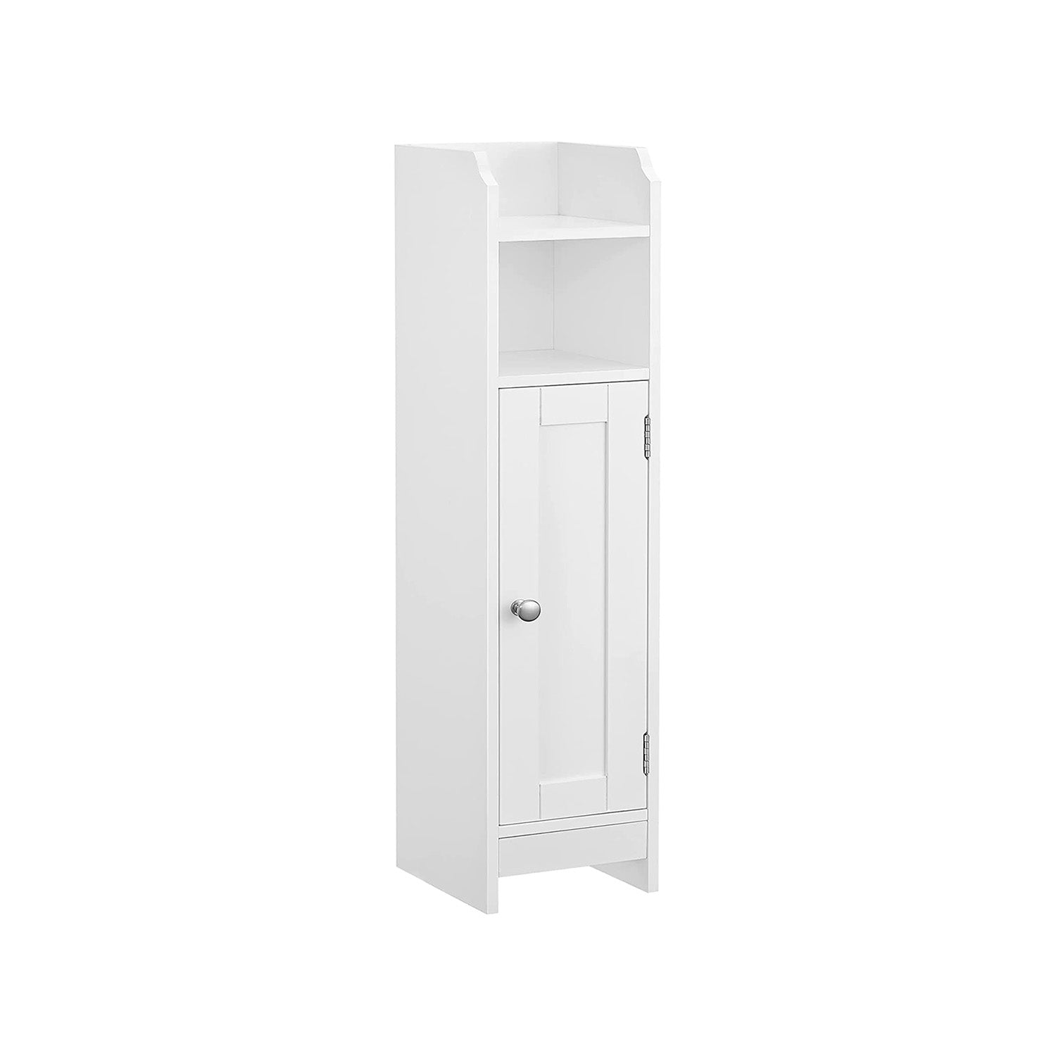 Bathroom Corner Storage Cabinet - Small Floor Unit - Adjustable Shelves